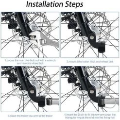 LTS FAFA Fahrradanhängerkupplung, 2 Stück Fahrradanhängerkupplungsverbinder, Fahrradanhängerkupplung Aus Stahl, Fahrradanhängerkupplung Für Fracht, Kinder Und Hunde -Anhänger & Zubehör Verkäufe 66759093 4