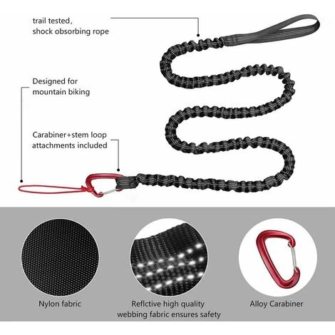 LTS FAFA Kinder-Mountainbike-Abschleppseil Kinder-Bungee-Seil, Eltern-Kind-Zugseil, Schwarzes Fahrrad-Abschleppseil, Fahrräder, Elektrofahrrad 2 LTS FAFA Kinder-Mountainbike-Abschleppseil Kinder-Bungee-Seil, Eltern-Kind-Zugseil, Schwarzes Fahrrad-Abschleppseil, Fahrräder, Elektrofahrrad – Bild 2