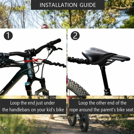 LTS FAFA Kinder-Mountainbike-Abschleppseil Kinder-Bungee-Seil, Eltern-Kind-Zugseil, Schwarzes Fahrrad-Abschleppseil, Fahrräder, Elektrofahrrad 4 LTS FAFA Kinder-Mountainbike-Abschleppseil Kinder-Bungee-Seil, Eltern-Kind-Zugseil, Schwarzes Fahrrad-Abschleppseil, Fahrräder, Elektrofahrrad – Bild 4
