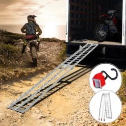 Jago® Auffahrrampe 340kg Pro Rampe - 1er Set, Aluminium, Klappbar, Antirutsch | Laderampe, Auffahrschiene, Anhängerrampe, Verladerampe, Verladeschiene, Fahrrampe 7 Jago® Auffahrrampe 340kg Pro Rampe - 1er Set, Aluminium, Klappbar, Antirutsch | Laderampe, Auffahrschiene, Anhängerrampe, Verladerampe, Verladeschiene, Fahrrampe -Anhänger & Zubehör Verkäufe 66808948 3
