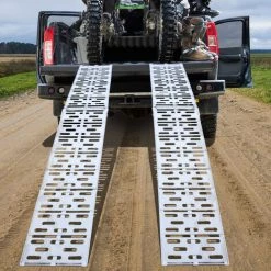 Jago® Auffahrrampe 340kg Pro Rampe - 2er Set, Aluminium, Klappbar, Antirutsch - Laderampe, Auffahrschiene, Anhängerrampe, Verladerampe, Verladeschiene, Fahrrampe -Anhänger & Zubehör Verkäufe 66808986 3