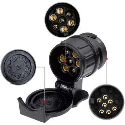 DECKON 13-poliger Auf 7-poliger Anhängerkupplungsadapter - Für Wohnwagen, LKW, Anhänger - Wasserdicht, 12 V -Anhänger & Zubehör Verkäufe 66986247 3