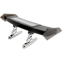 BENOBBY KIDS Mini-Auto-Spoilerfl��gel, Universeller Auto-Heckfl��gel, Verstellbarer Engelsschwanz, ABS-Solar-Auto-Heckdekoration Mit Warnblinklicht, Schwarz