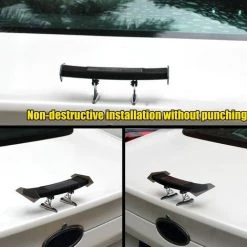 BENOBBY KIDS Mini-Auto-Spoilerfl��gel, Universeller Auto-Heckfl��gel, Verstellbarer Engelsschwanz, ABS-Solar-Auto-Heckdekoration Mit Warnblinklicht, Schwarz -Anhänger & Zubehör Verkäufe 67064747 3