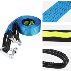 HIASDFLS Meter Abschleppseil, 8 Tonnen Schwerer Auto-Abschleppgurt, Straßenbergungs-Windengurtkabel Mit Reflektierendem Streifen, Handschuhe Und 2 Schäkel -Anhänger & Zubehör Verkäufe 67820212 3