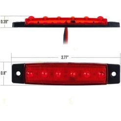 HIASDFLS 10 Stück 9,7 Cm 6 LEDs Seitliche LED-Markierungsleuchten Für Anhänger, LKW-Umrissleuchten, Gelbe Markierungsleuchte, Umrissleuchte Für Den Hinteren Teil, Umrissleuchten Für Lkw-Fahrerhäuser, Rv-Konvoi -Anhänger & Zubehör Verkäufe 67820562 5