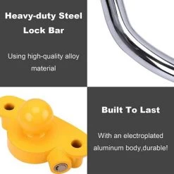 HIASDFLS Anhängerschloss Anti-Diebstahl Anhängerkupplung Anhänger Vorhängeschloss Universal Caravan Trailer Lock Für Trailer Caravan Boat Hitch Kugelschloss 2 Schlüssel (Gelb) -Anhänger & Zubehör Verkäufe 67820612 3