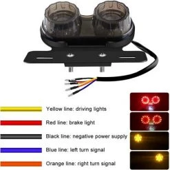 HIASDFLS 40W 40 Leds Motorrad Rücklicht Integriertes Bremslicht Blinker Fahrlicht Mit Kennzeichenhalter Für Harley (schwarze Linse) -Anhänger & Zubehör Verkäufe 67820653 4