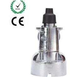 HIASDFLS Anhängerstecker & 7-poliger Metallsockel, 12 V Wasserdichter 7-poliger Anhängerstecker, 7-poliger Anhängerkupplungsstecker, 7-poliger Anhängerstecker Passend Für LKW/Wohnmobil/Auto (Aluminiumlegierung) -Anhänger & Zubehör Verkäufe 67820690 3