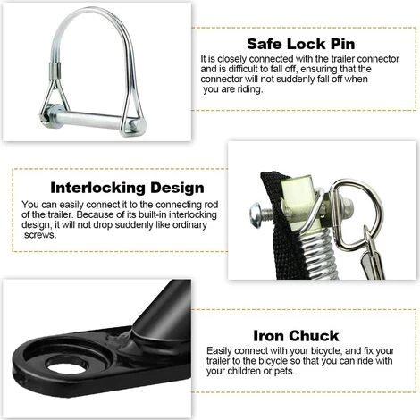 HIASDFLS Fahrradanhängerkupplung Aus Metall 3 HIASDFLS Fahrradanhängerkupplung Aus Metall – Bild 3