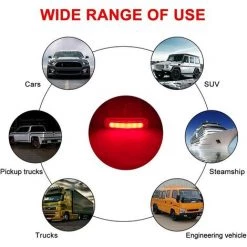 MODOU 4 Stück 6 LEDs Vordere Und Hintere Seitenleuchten Rückleuchten Seitenmarkierungsleuchten Wasserdichte Universelle 10–30 V LED-Seitenleuchten Für LKW, Van, Anhänger, Wohnwagen, Fahrzeug – Rot -Anhänger & Zubehör Verkäufe 67876480 5