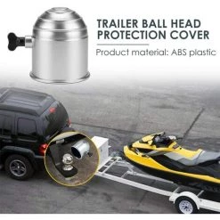 JUNJUN Anhängerkupplungskugelabdeckung, 50 Mm Universal-Kupplungskugelkappe Anhängerkupplungskugelabdeckung Abdeckung Anhängerkupplungskugel,Silber -Anhänger & Zubehör Verkäufe 68013138 5