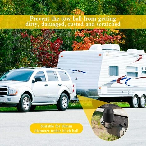 JUNJUN 4 Stück Kupplungskugelschutz, Kupplungskugelschutz Kupplungskugelabdeckung Ø 54 Mm Anhängerkupplungszubehör Gegen Abrieb Und Schmutz 2 JUNJUN 4 Stück Kupplungskugelschutz, Kupplungskugelschutz Kupplungskugelabdeckung Ø 54 Mm Anhängerkupplungszubehör Gegen Abrieb Und Schmutz – Bild 2