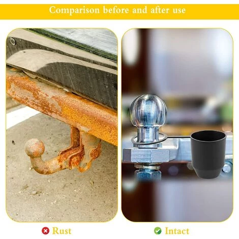 JUNJUN 4 Stück Kupplungskugelschutz, Kupplungskugelschutz Kupplungskugelabdeckung Ø 54 Mm Anhängerkupplungszubehör Gegen Abrieb Und Schmutz 3 JUNJUN 4 Stück Kupplungskugelschutz, Kupplungskugelschutz Kupplungskugelabdeckung Ø 54 Mm Anhängerkupplungszubehör Gegen Abrieb Und Schmutz – Bild 3