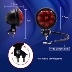 QERSTA Motorrad-Rücklicht-Brems-Stopp-Lauflicht, Universelles Rotes 12-V-LED-Heckfenderlicht -Anhänger & Zubehör Verkäufe 68112409 4