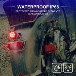 QERSTA Motorrad-Rücklicht-Brems-Stopp-Lauflicht, Universelles Rotes 12-V-LED-Heckfenderlicht -Anhänger & Zubehör Verkäufe 68112409 5