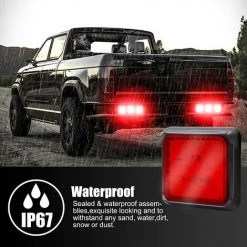 QERSTA 2 Stück LED-Rücklicht Für Anhänger, Quadratische LED-Anhängerlichter 24 V, Weiße Hintere Bremslichter, Nebelscheinwerfer Für LKW/Anhänger/Wohnwagen/Traktor/Auto, Rot 9 QERSTA 2 Stück LED-Rücklicht Für Anhänger, Quadratische LED-Anhängerlichter 24 V, Weiße Hintere Bremslichter, Nebelscheinwerfer Für LKW/Anhänger/Wohnwagen/Traktor/Auto, Rot -Anhänger & Zubehör Verkäufe 68112457 5
