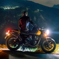 QERSTA 2 Stücke Motorrad LED Reflektor, Universal 12 V Led Anhänger Rücklicht Motorrad Led Markierungsleuchte Wasserdichte LED Reflektor Bremslicht Lampe (Gelb) -Anhänger & Zubehör Verkäufe 68112476 4