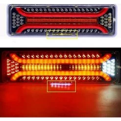 QERSTA LED-Rückleuchten LKW-Anhängerleuchten 24V Multifunktionale Bremsleuchten LED-Anhängerleuchten Für Anhänger, LKW, Wohnwagen 2St -Anhänger & Zubehör Verkäufe 68112505 5