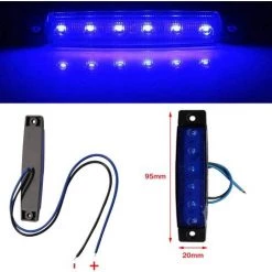 QERSTA 10 Stück LED-Seitenmarkierungsleuchten, 12 V 24 V Vorne Hinten LED-Markierungsleuchten Anzeige-Seitenmarkierungsleuchten ((blau) -Anhänger & Zubehör Verkäufe 68113378 3