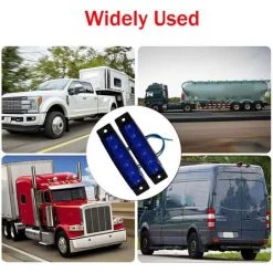 QERSTA 10 Stück LED-Seitenmarkierungsleuchten, 12 V 24 V Vorne Hinten LED-Markierungsleuchten Anzeige-Seitenmarkierungsleuchten ((blau) -Anhänger & Zubehör Verkäufe 68113378 4