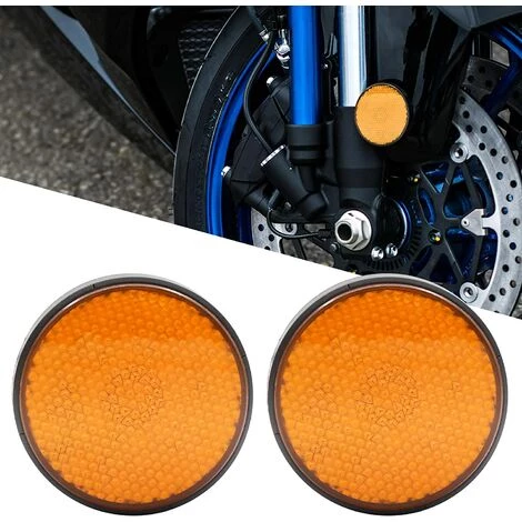 QERSTA 2er Pack Motorrad 12V LED Rundreflektor Bremslicht / Abblendlicht (Bernsteinlicht) 1 QERSTA 2er Pack Motorrad 12V LED Rundreflektor Bremslicht / Abblendlicht (Bernsteinlicht)