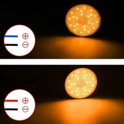 QERSTA 2er Pack Motorrad 12V LED Rundreflektor Bremslicht / Abblendlicht (Bernsteinlicht) 8 QERSTA 2er Pack Motorrad 12V LED Rundreflektor Bremslicht / Abblendlicht (Bernsteinlicht) -Anhänger & Zubehör Verkäufe 68113398 4