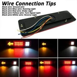 QERSTA 2 Stück 12 V LKW-Anhänger-Rücklicht 19 LED Wasserdichtes Bremslicht Rückwärtsblinker Rücklichter Kennzeichenbeleuchtung Für Wohnmobilanhänger Van Schneemobil -Anhänger & Zubehör Verkäufe 68113443 3