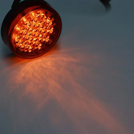 QERSTA 24 LED-gelbe Wasserdichte Runde Markierungsleuchten Für LKW, Anhänger, Wohnmobile, Motorräder 2 QERSTA 24 LED-gelbe Wasserdichte Runde Markierungsleuchten Für LKW, Anhänger, Wohnmobile, Motorräder – Bild 2