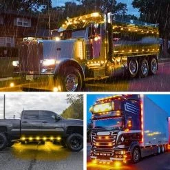 QERSTA Rechteckige Seitenmarkierungsleuchten Abstandsanzeige 12–24 V Versiegelte Lampe Oberflächenmontage 6 Stück Gelb -Anhänger & Zubehör Verkäufe 68113493 5