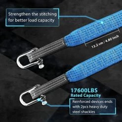 MONLY M 8-Tonnen-Abschleppseil, Auto-Abschleppseil Mit 2 Sicheren Handschuhen, 2 Schäkeln, Reflektierendem Streifen Für Auto-Geländewagen -Anhänger & Zubehör Verkäufe 68290452 4