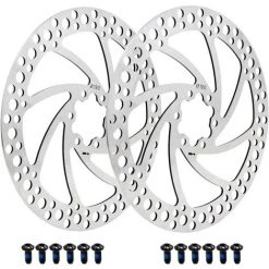MONLY 160mm 180mm 203mm Fahrrad Scheibenbremse Center Lock Rotor Mit Edelstahlschrauben Fahrradrotoren Passend Für Rennrad, MTB, Mountainbike, BMX 2PCS (180mm)