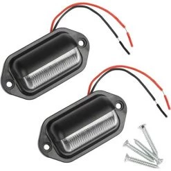 MONLY 2 STÜCKE LED Kennzeichenbeleuchtung Wasserdicht 6 SMD LED Rückleuchten Kennzeichenleuchte Für 12 V/24 V LKW Van Anhänger Auto Fahrzeug E