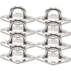 MONLY 8-teiliger Zurrring, LKW-Zurrhaken, Strapazierfähiger Edelstahl-Zurrhaken, Zur Ladungssicherung In Anhängern, LKWs, Booten, Autos, Kajaks (M5)