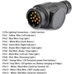 MONLY IP44 13 Pin 12V Stecker Steckverbinder 13 Pol Stecker Anhängerkupplung Fahrzeugterminal Typ N -Anhänger & Zubehör Verkäufe 68294745 3