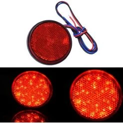 MONLY LED-Anhängerleuchten, 2 Stück Anhänger-Rücklicht, LED-Leuchten, Runder Reflektor, Bremslicht, LED, 12 V, LED-Markierungslicht Für Kfz-Motorrad-LKW (rot) 7 MONLY LED-Anhängerleuchten, 2 Stück Anhänger-Rücklicht, LED-Leuchten, Runder Reflektor, Bremslicht, LED, 12 V, LED-Markierungslicht Für Kfz-Motorrad-LKW (rot) -Anhänger & Zubehör Verkäufe 68295721 3