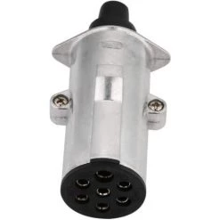 GESCHENKE Anhängerzubehör, 24-V-7-poliger N-Typ-Anhängeradapter, Strapazierfähige Rundstift-Verdrahtungssteckdose Für Anhängerkupplung