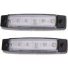 BRIDAY Ersatzteile Für Autos 2pcs 12v 6 LED-Anhänger Vorlage Rücklicht Positionslichter Seite Blinker Signal Licht Rand Lichter (Weiß)