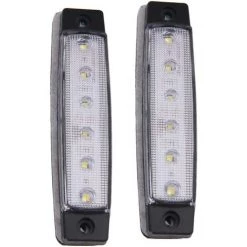 BRIDAY Ersatzteile Für Autos 2pcs 12v 6 LED-Anhänger Vorlage Rücklicht Positionslichter Seite Blinker Signal Licht Rand Lichter (Weiß) -Anhänger & Zubehör Verkäufe 68906761 3