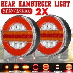 MONLY 2 STÜCKE 24 V 49 LED Hamburger Rücklichter Sequenzielle Dynamische Anzeige Für Lkw Bus