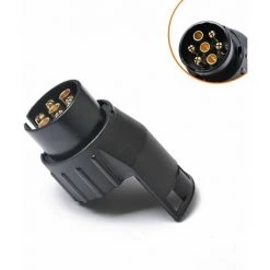 MONLY 12-V-Fahrzeuganhänger-Adapter Kunststoff-Anhänger-Adapter 7-poliger Auf 13-poliger Stecker Elektrischer Wohnwagen-Schleppadapter Konverter Anhängerkupplung Passend Für LKW,