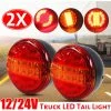 MONLY Stücke 5,5 "12 V/24 V Universal Anhänger Runde Rücklicht Wohnwagen Lkw Wasserdichte LED Rücklicht Kontrollleuchte