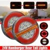 MONLY 2x LED Hamburger Rücklichter Rücklichter 24V Rücklichter Für LKW Anhänger Bus