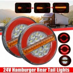MONLY 2x LED Hamburger Rücklichter Rücklichter 24V Rücklichter Für LKW Anhänger Bus