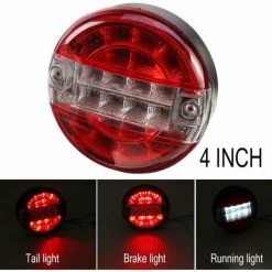 MONLY 10–30 V, Rund, Hamburger, LED-Rücklicht Für LKW, LKW, Auto, Van, Anhänger, Lampe (rot Und Weiß) (weiß, 1 Stück) -Anhänger & Zubehör Verkäufe 69382171 5