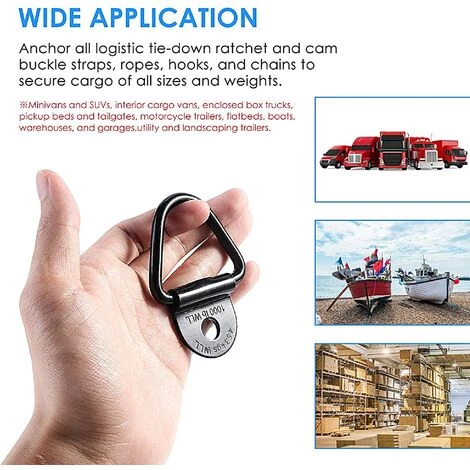 NAXUNNN 8er-Pack Cargo-Zurranker-Ersatz-Bolton-Anhängeranker Mit 5,1 Cm Durchmesser Für Anhänger-V-Ringe Für Versenkte D-Ringe 3 NAXUNNN 8er-Pack Cargo-Zurranker-Ersatz-Bolton-Anhängeranker Mit 5,1 Cm Durchmesser Für Anhänger-V-Ringe Für Versenkte D-Ringe – Bild 3