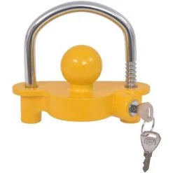 Anhängerschloss 2 Schlüssel Stahl Und Aluminiumlegierung Gelb VidaXL -Anhänger & Zubehör Verkäufe 7914727 3