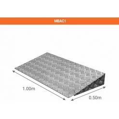 LADERAMPE-EXPERTEN - MATISERE Alu Warzenblech Stufenrampe / BordsteinrampeRampe : 0.5m X 1m - Höhenunterschied Von 10 Bis 70mm - MBAC1 -Anhänger & Zubehör Verkäufe 9754426 4